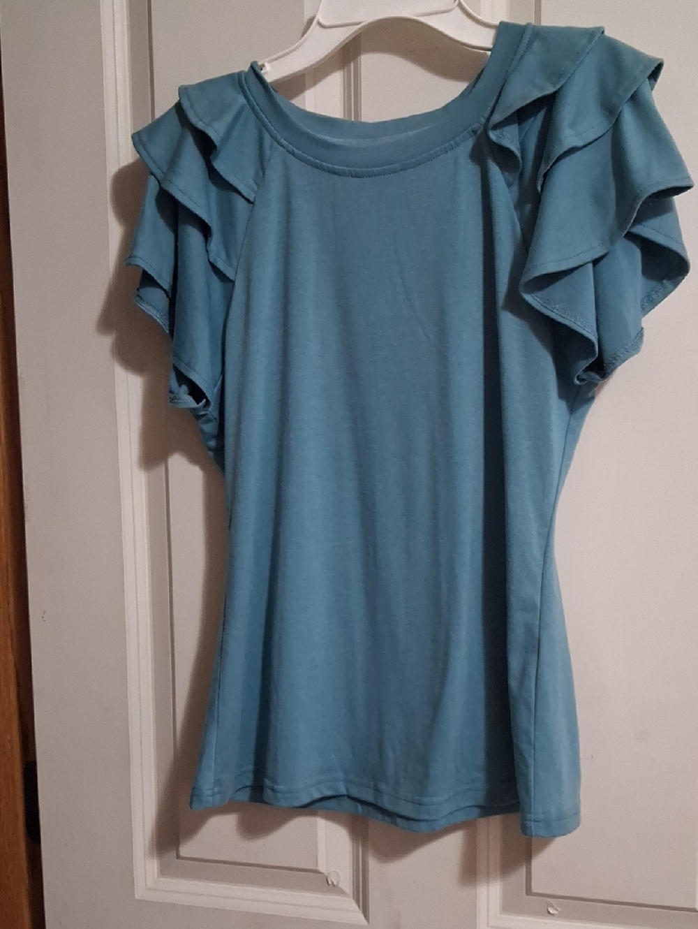 Double Ruffle Short Sleeve T Shirt